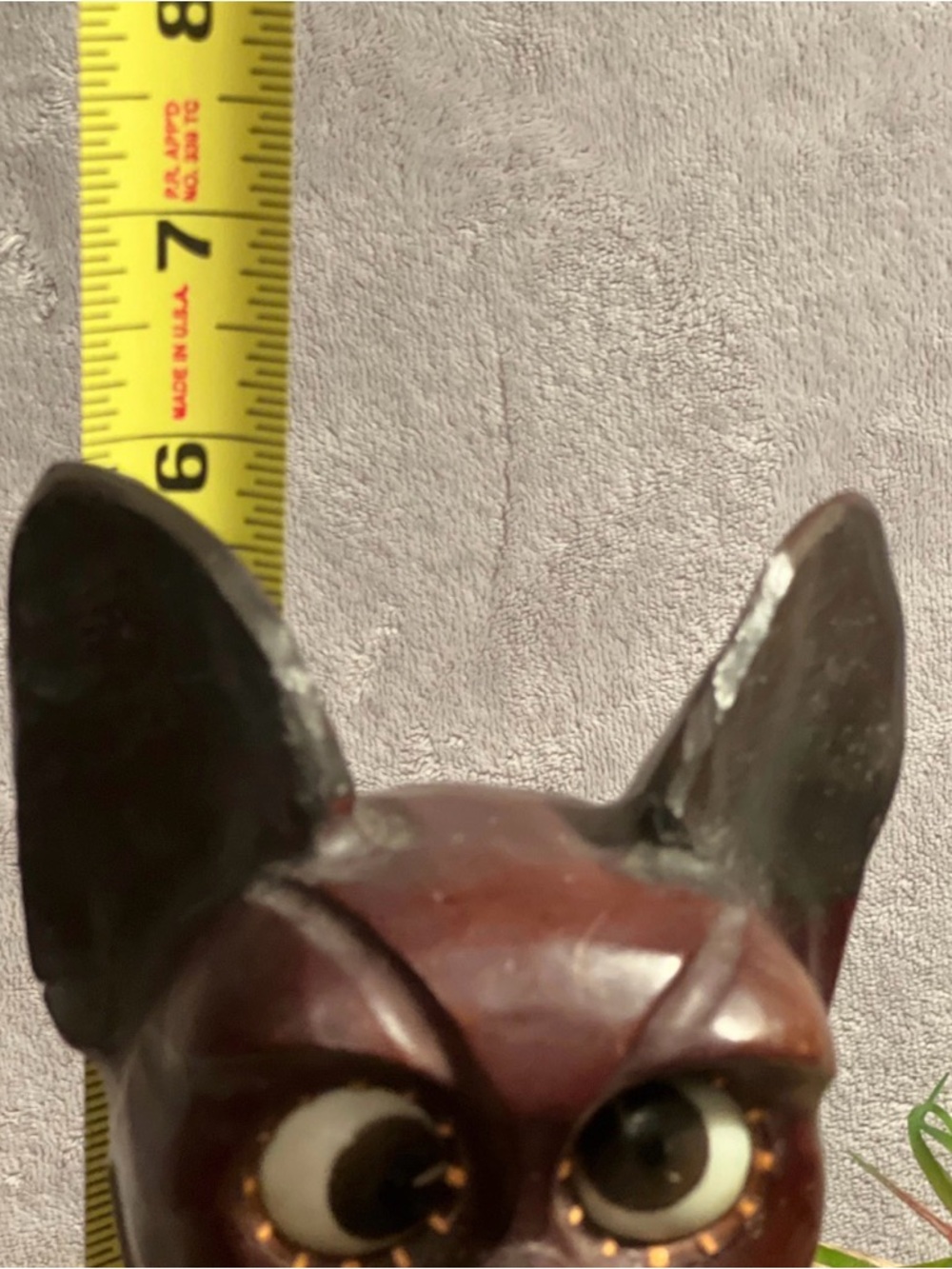 Antique Oswald German googly eye clock French bulldog - Picture 9 of 10